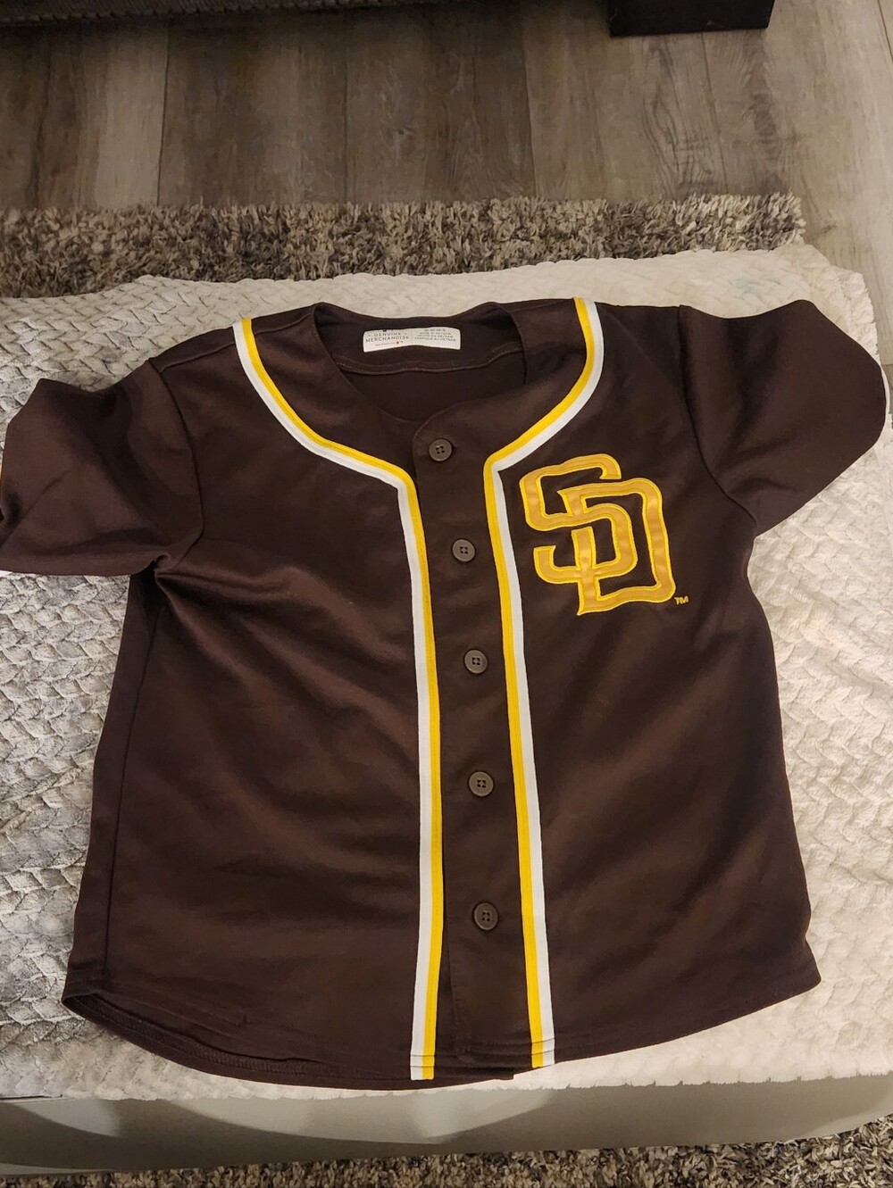 Kids San Diego Padres Button-Up Jersey Size 8